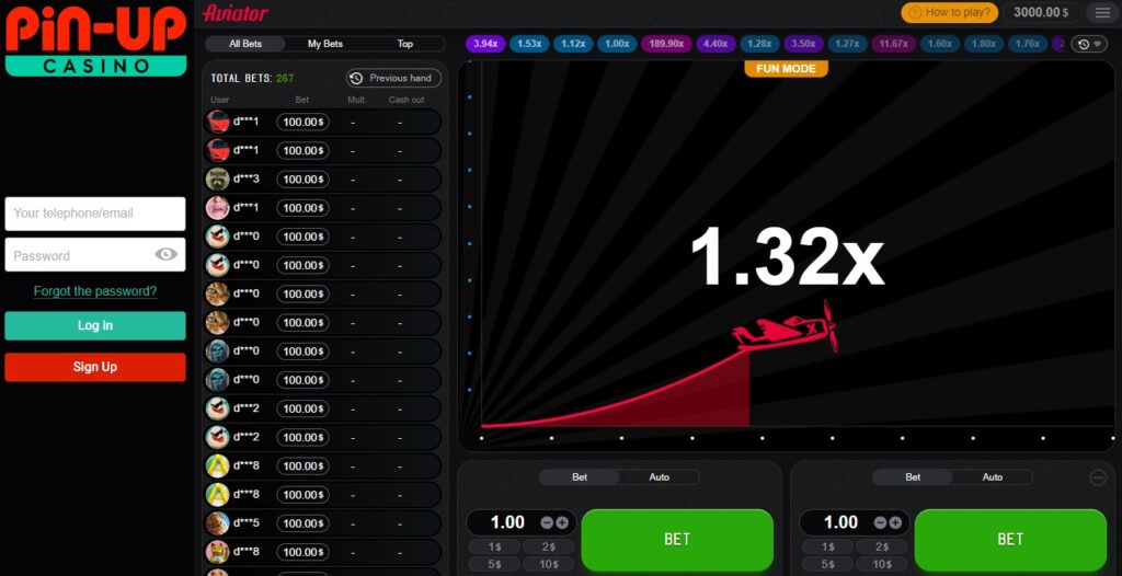 Играть в Авиатор от Пин Ап